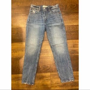 A&F high rise mom jean